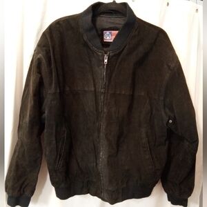 Vintage Genuine Leather Bomber Jacket...Protocol by Pan United